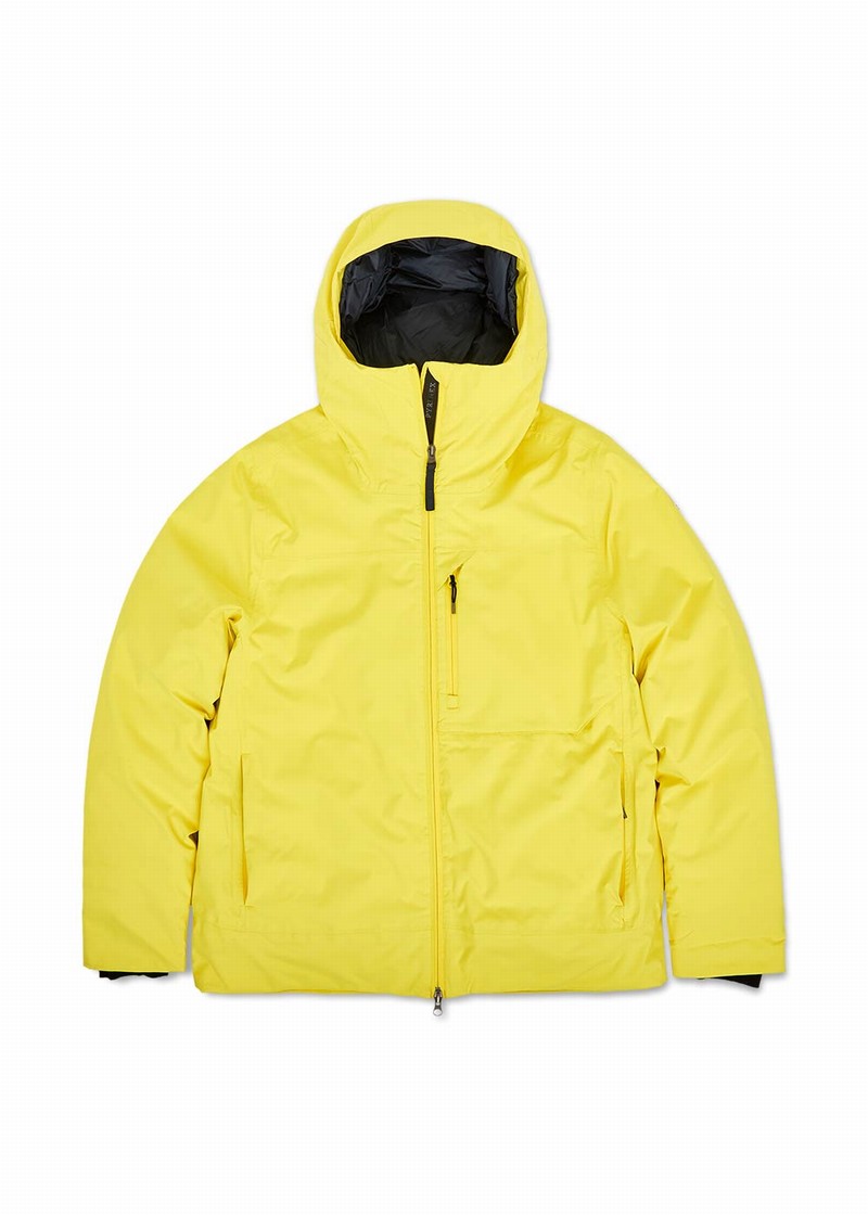 Men Pyrenex Gravity Waterproof Down Jackets Yellow | HBB713B1626