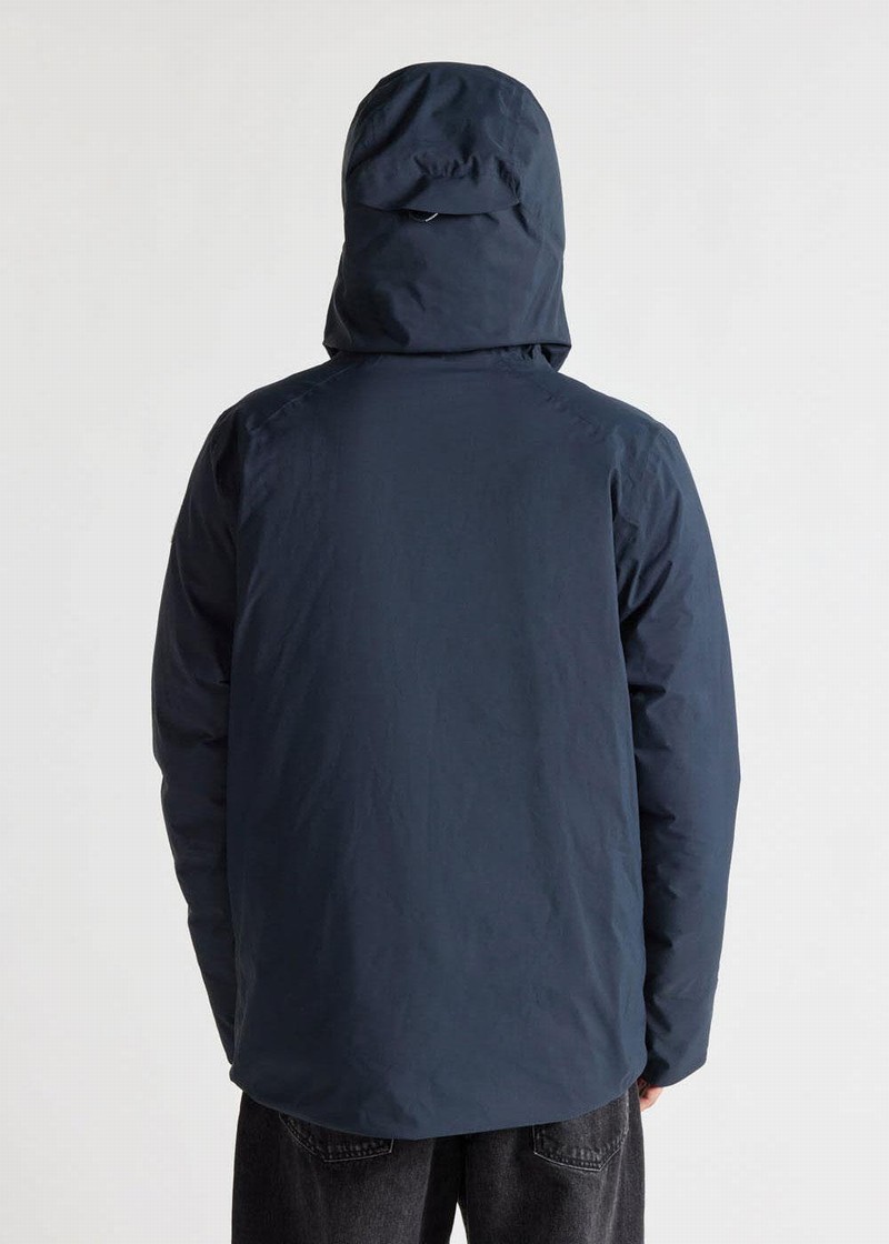 Men Pyrenex Gravity Waterproof Down Jackets Navy | HTQ396Q8995