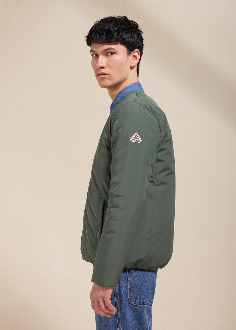 Men Pyrenex Hover Mid-season Jackets Green | HVQ943Q3730