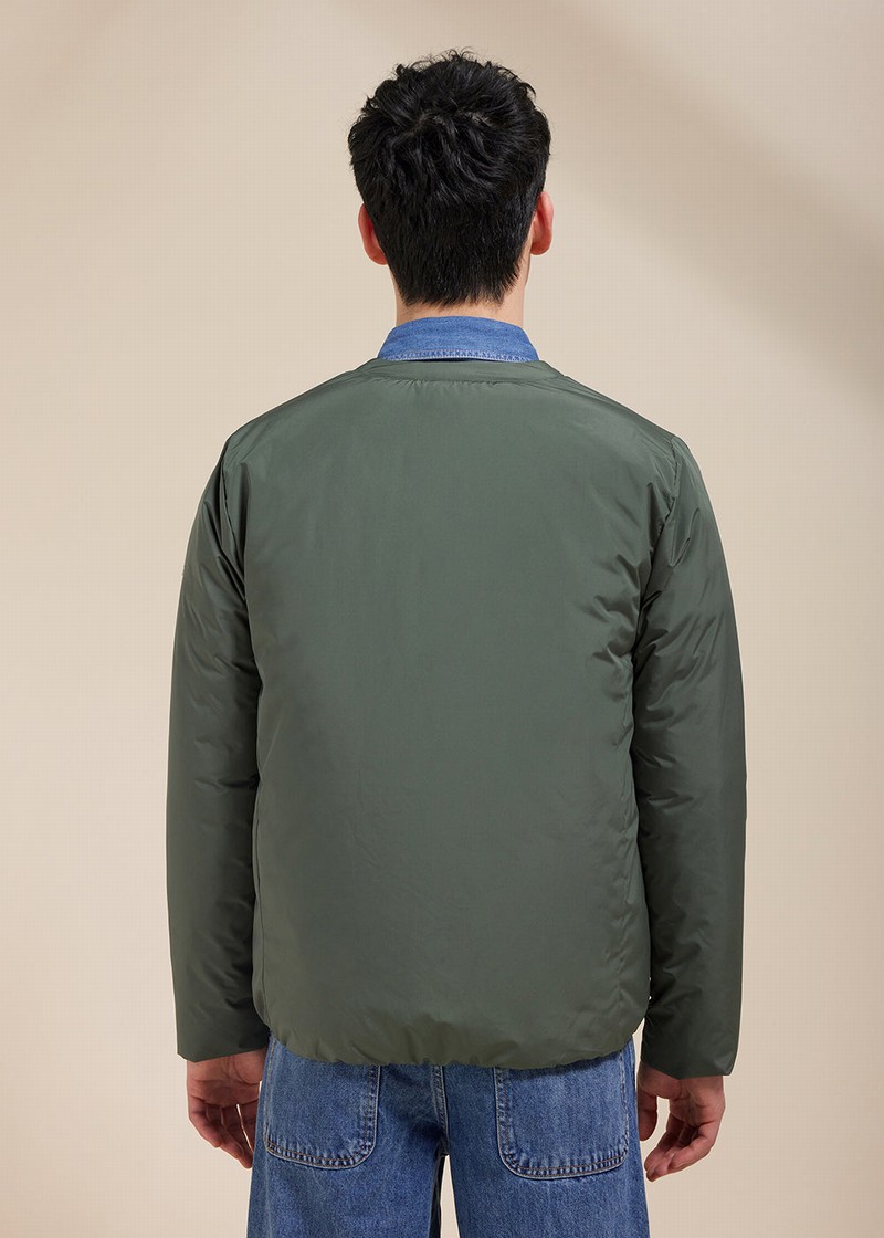 Men Pyrenex Hover Mid-season Jackets Green | HVQ943Q3730