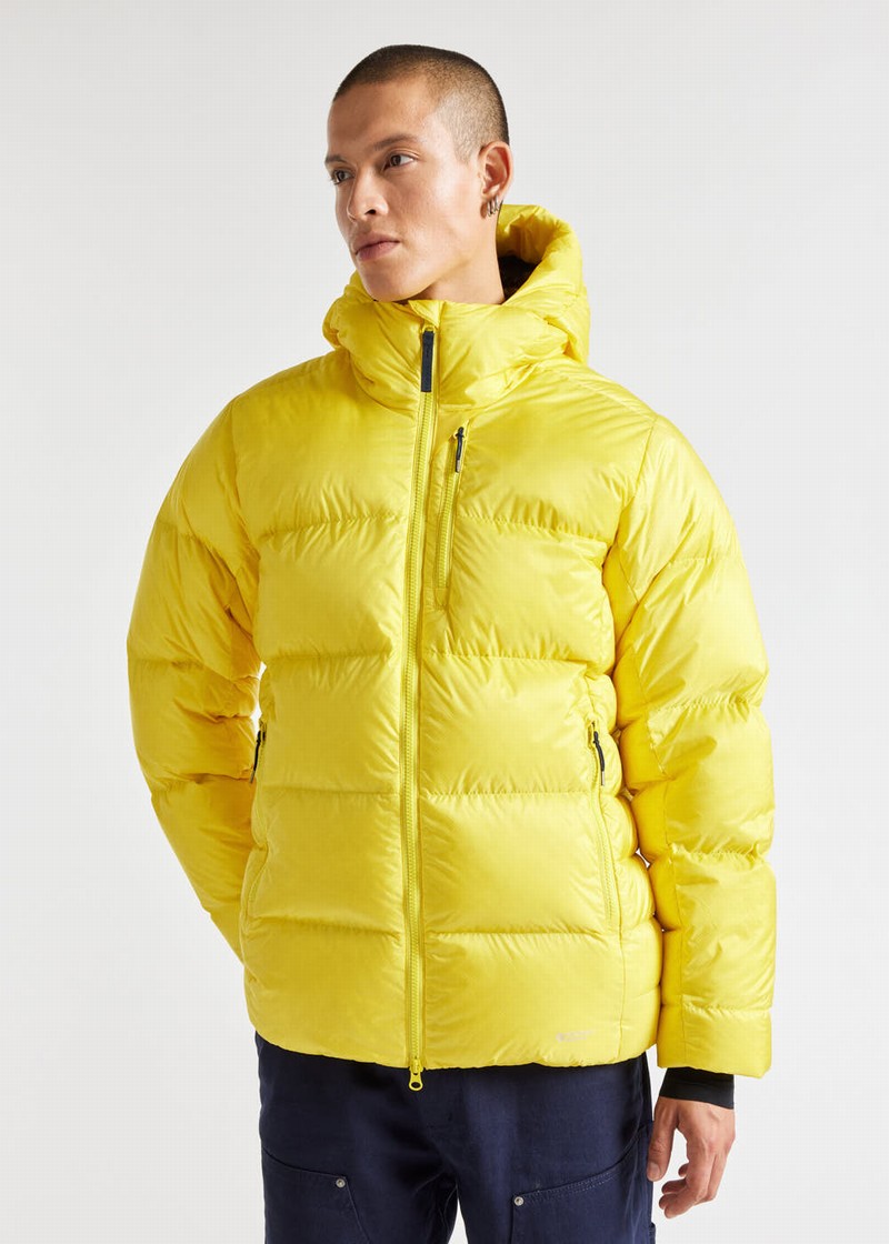 Men Pyrenex Hudson Xp Technical Alpinism Down Jackets Yellow | HSN221N4891