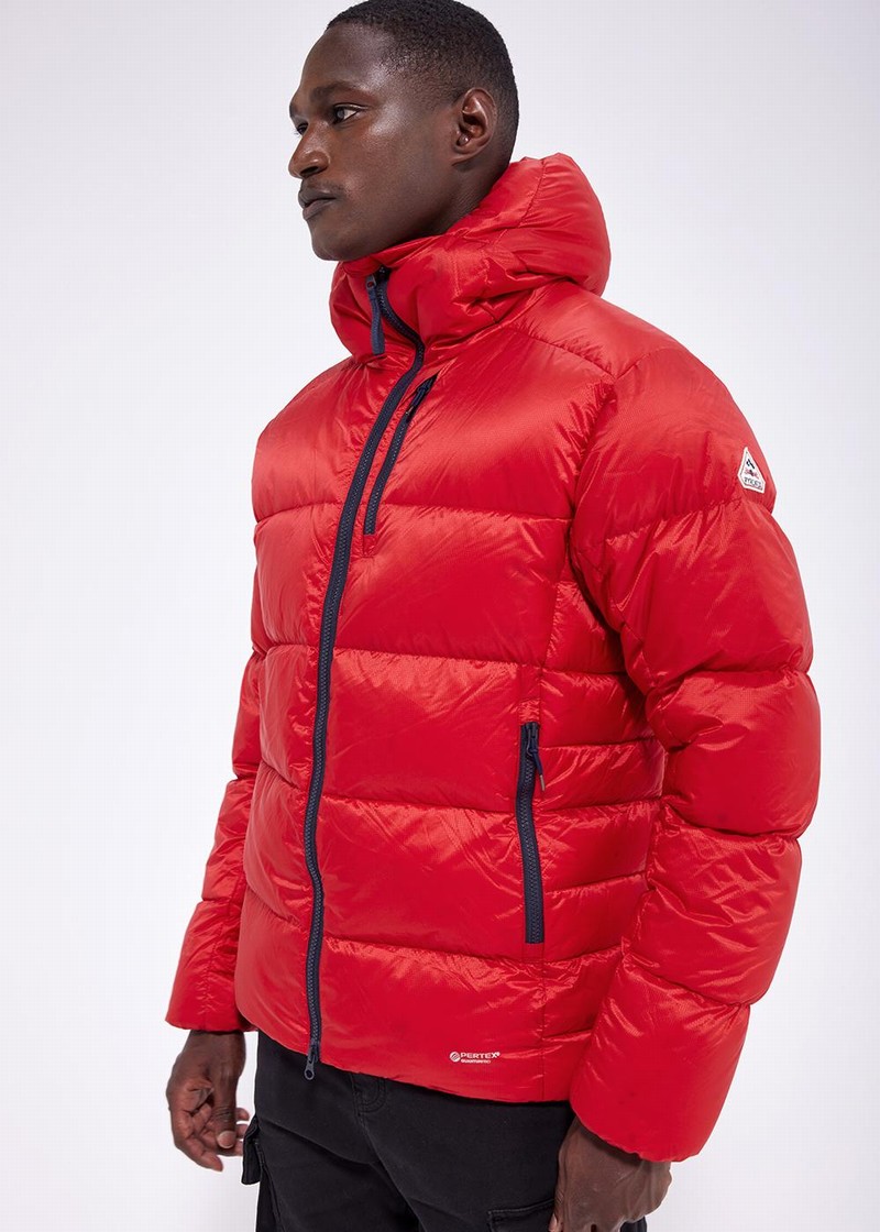 Men Pyrenex Hudson Xp Technical Alpinism Down Jackets Red | HZY704Y2882