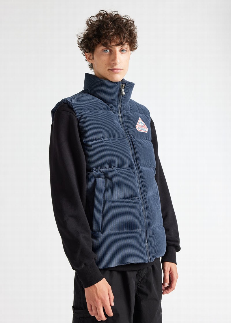 Men Pyrenex John Down Vest Navy | HAV021V3986