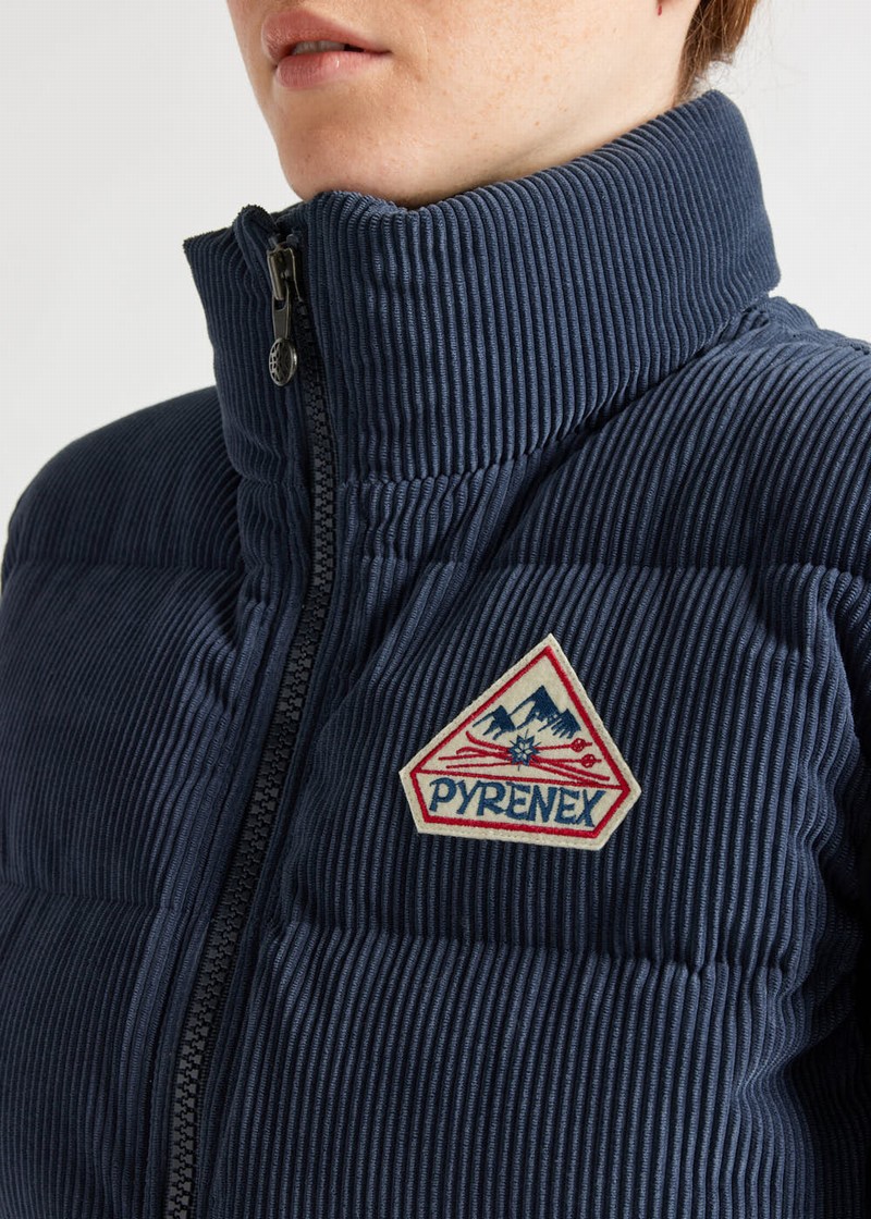 Men Pyrenex John Down Vest Navy | HAV021V3986