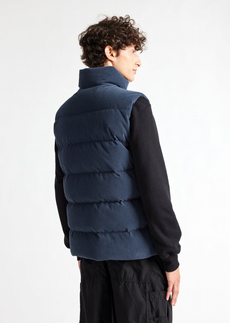 Men Pyrenex John Down Vest Navy | HNR121R4512