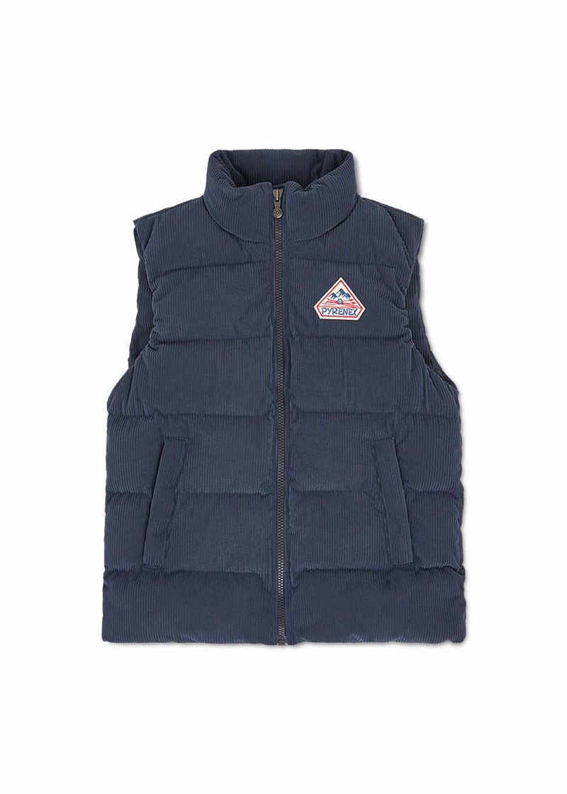 Men Pyrenex John Down Vest Navy | HNR121R4512