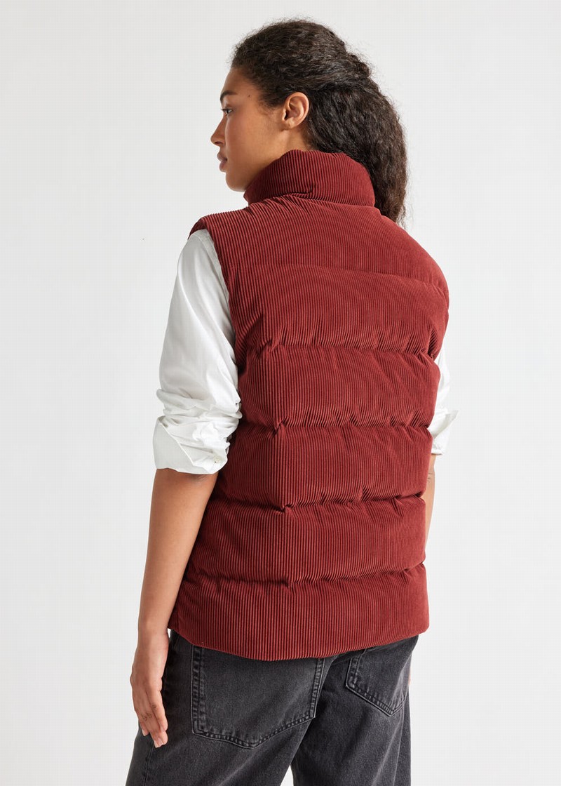 Men Pyrenex John Down Vest Red | HZM003M1691