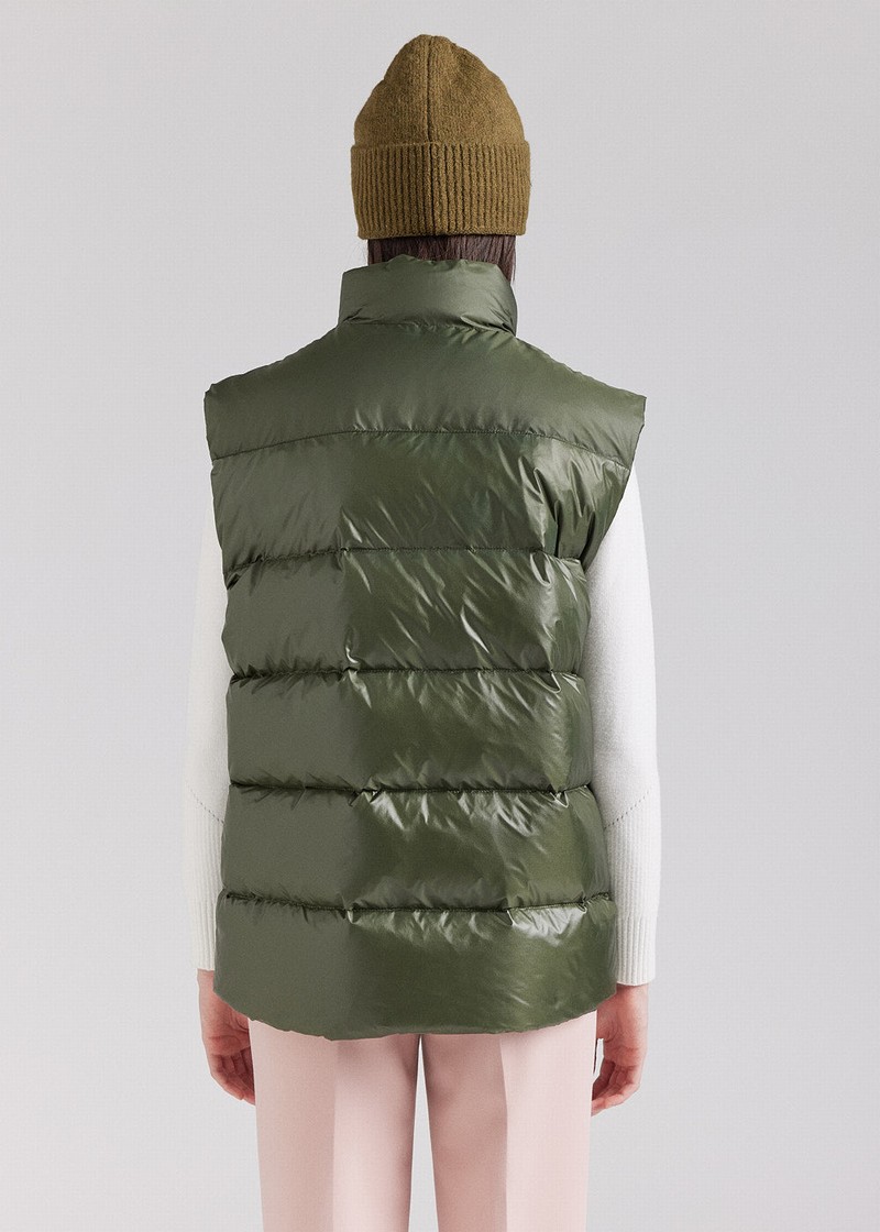 Men Pyrenex John Sleeveless Down Jackets Green | HWH543H8996