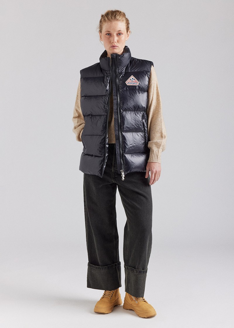 Men Pyrenex John Sleeveless Down Vest Black | HZS616S1163