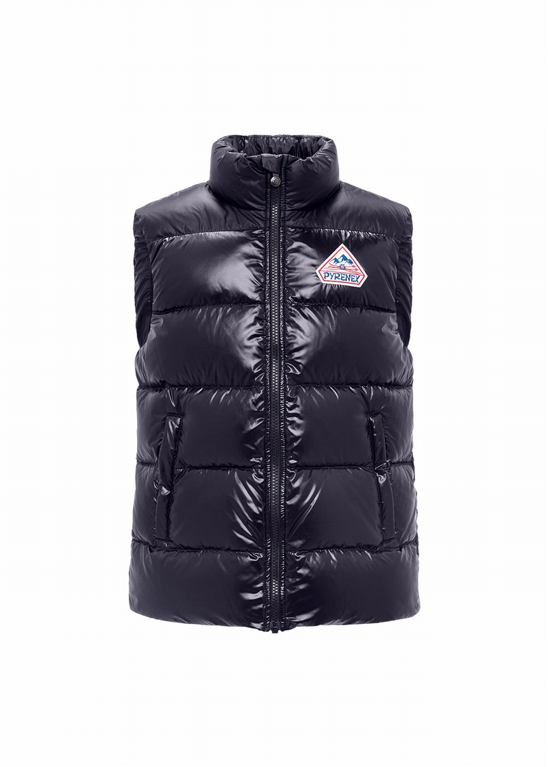 Men Pyrenex John Sleeveless Down Vest Black | HZS616S1163