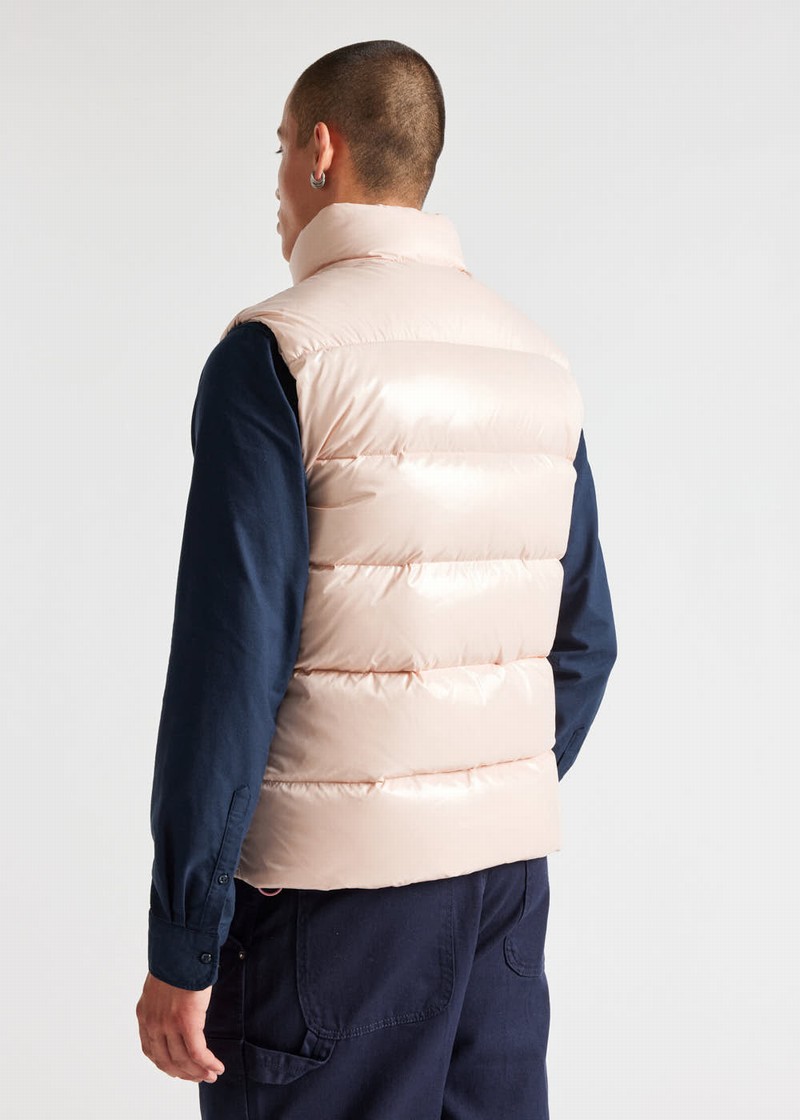 Men Pyrenex John Sleeveless Down Vest Coral | HFL547L7187