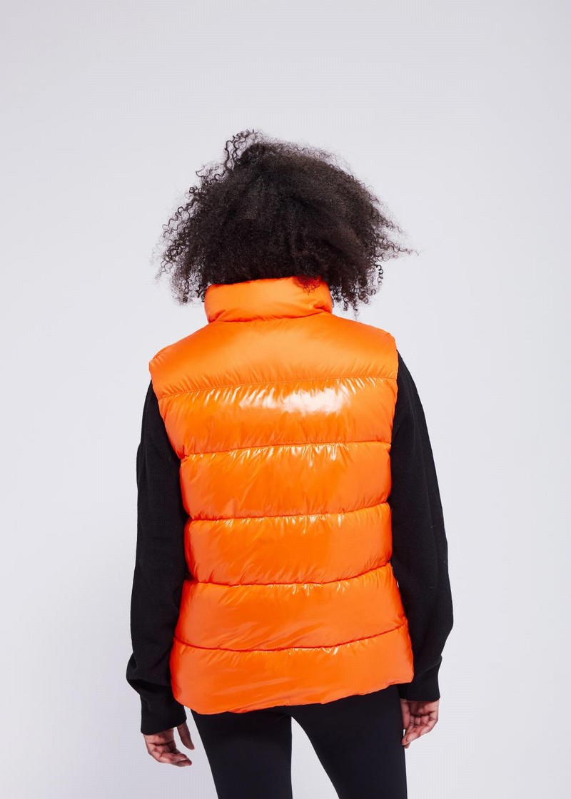 Men Pyrenex John Sleeveless Down Vest Orange | HBY091Y4076