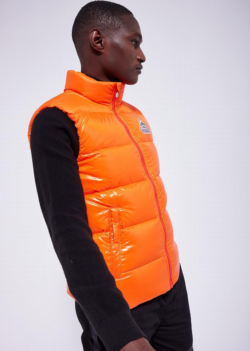 Men Pyrenex John Sleeveless Down Vest Orange | HBY091Y4076