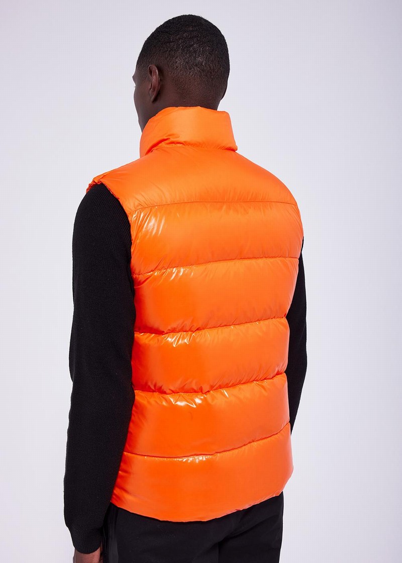 Men Pyrenex John Sleeveless Down Vest Orange | HBY091Y4076