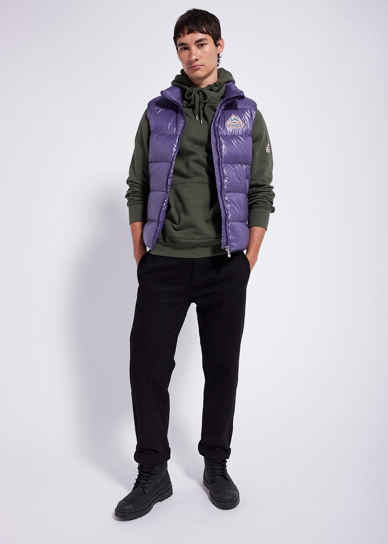 Men Pyrenex John Sleeveless Down Vest Purple | HAV478V2870