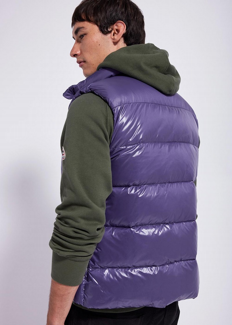 Men Pyrenex John Sleeveless Down Vest Purple | HAV478V2870