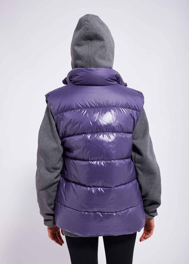 Men Pyrenex John Sleeveless Down Vest Purple | HAV478V2870