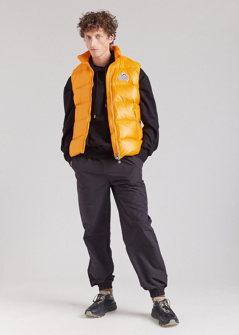 Men Pyrenex John Sleeveless Down Vest Yellow | HLF335F1877