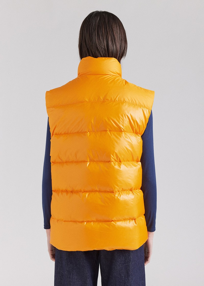 Men Pyrenex John Sleeveless Down Vest Yellow | HLF335F1877