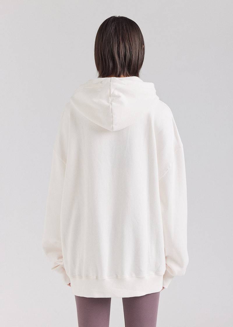 Men Pyrenex Journey Organic Cotton Hoodie White | HAU110U5804