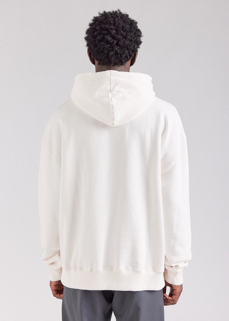 Men Pyrenex Journey Organic Cotton Hoodie White | HAU110U5804