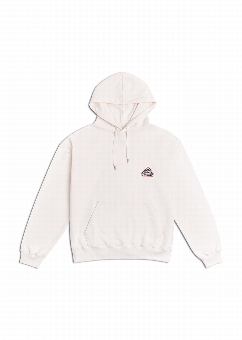 Men Pyrenex Journey Organic Cotton Hoodie White | HAU110U5804