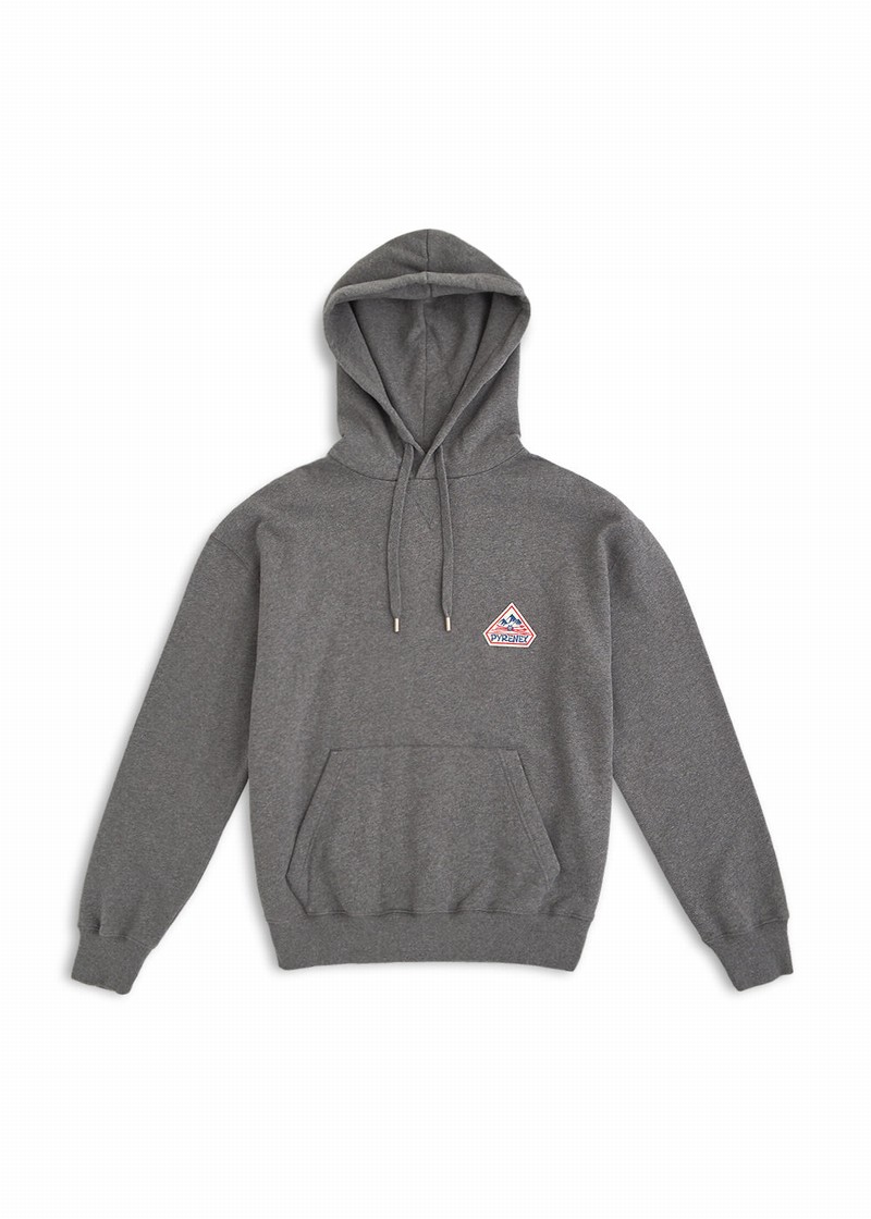 Men Pyrenex Journey Organic Cotton Hoodie Grey | HWQ221Q6620