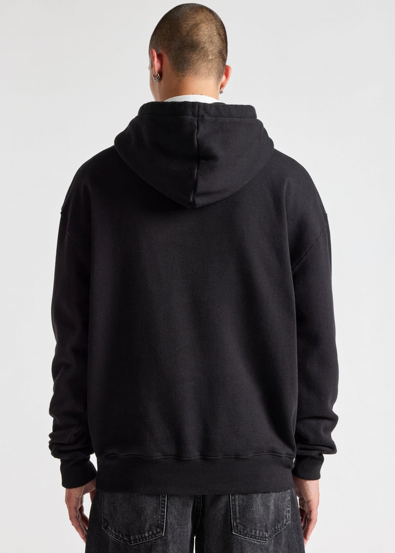 Men Pyrenex Journey Organic Cotton Hoodie Black | HHP757P4836