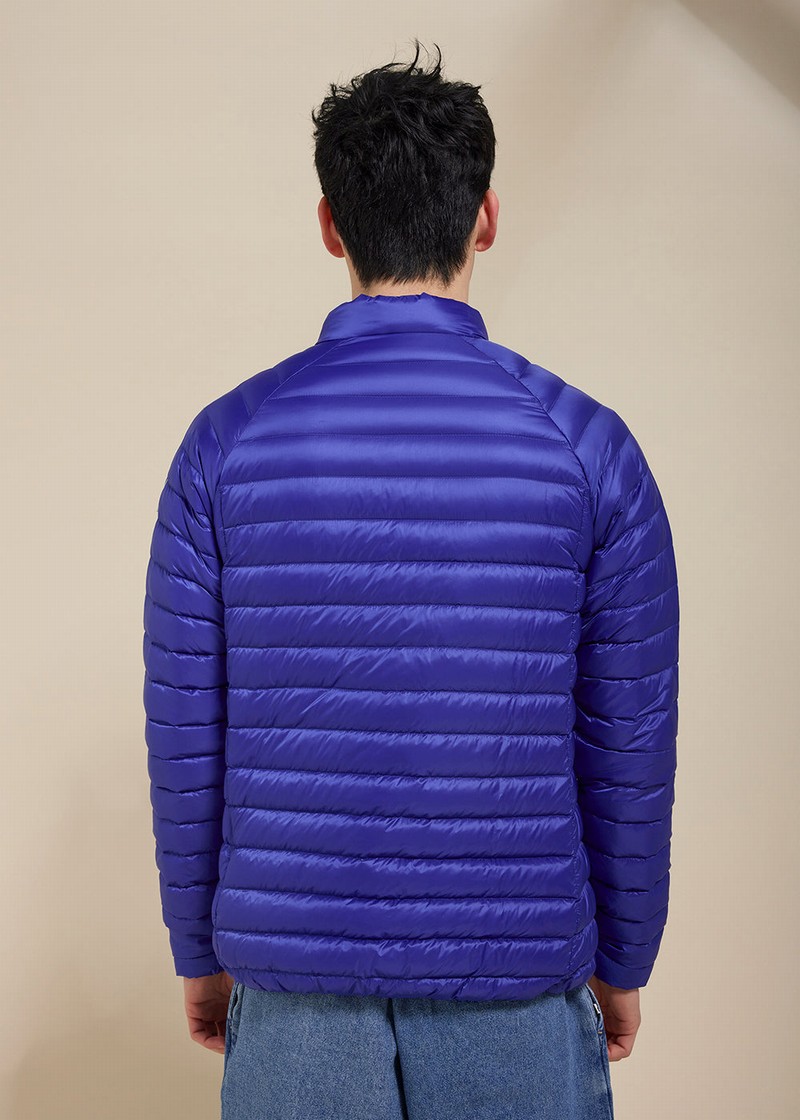 Men Pyrenex Light Down Jackets Blue | HNZ900Z4019