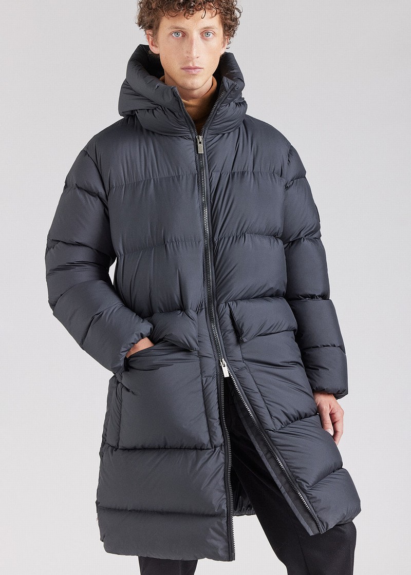 Men Pyrenex Long Down Jackets Black | HLV895V9393