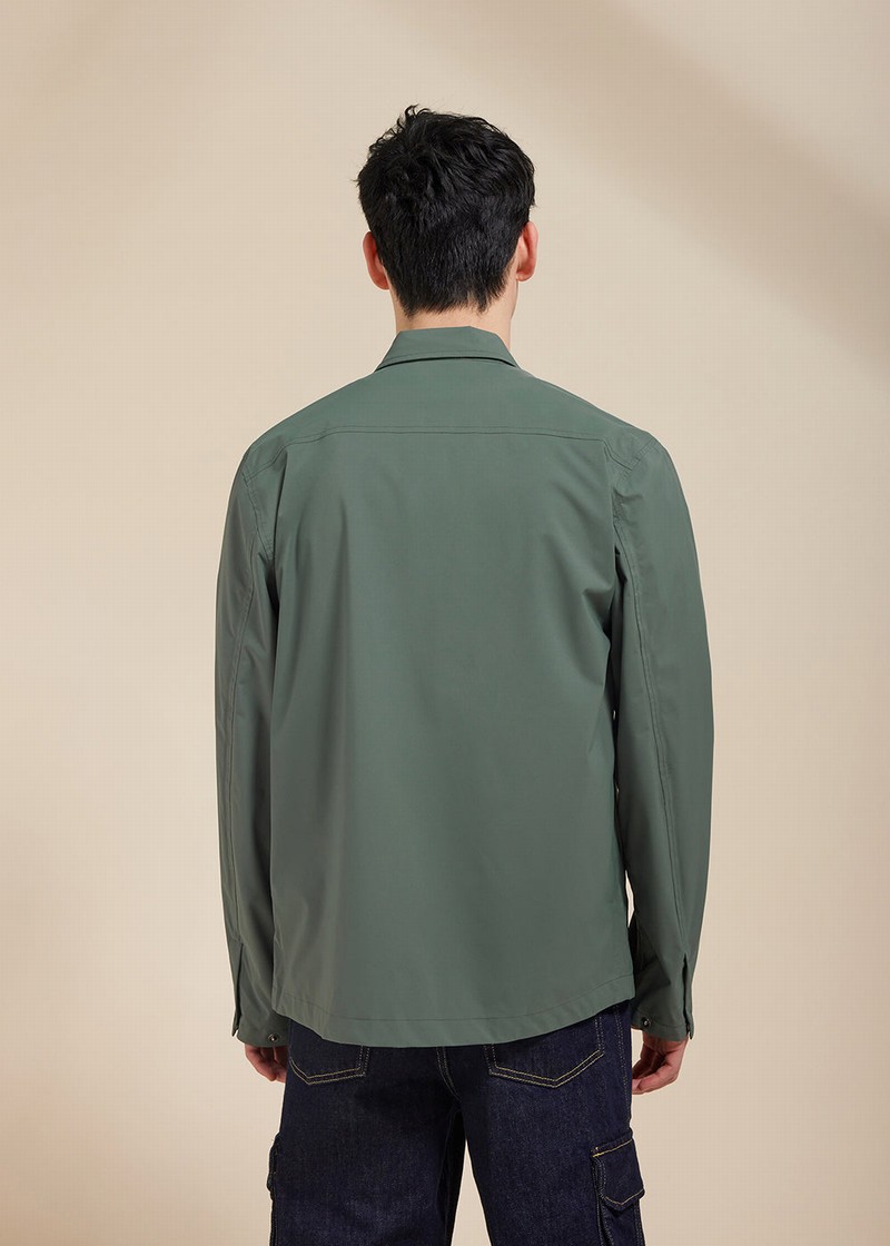 Men Pyrenex Omega Coach Jackets Green | HSN559N8607