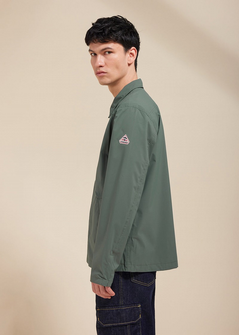 Men Pyrenex Omega Coach Jackets Green | HSN559N8607