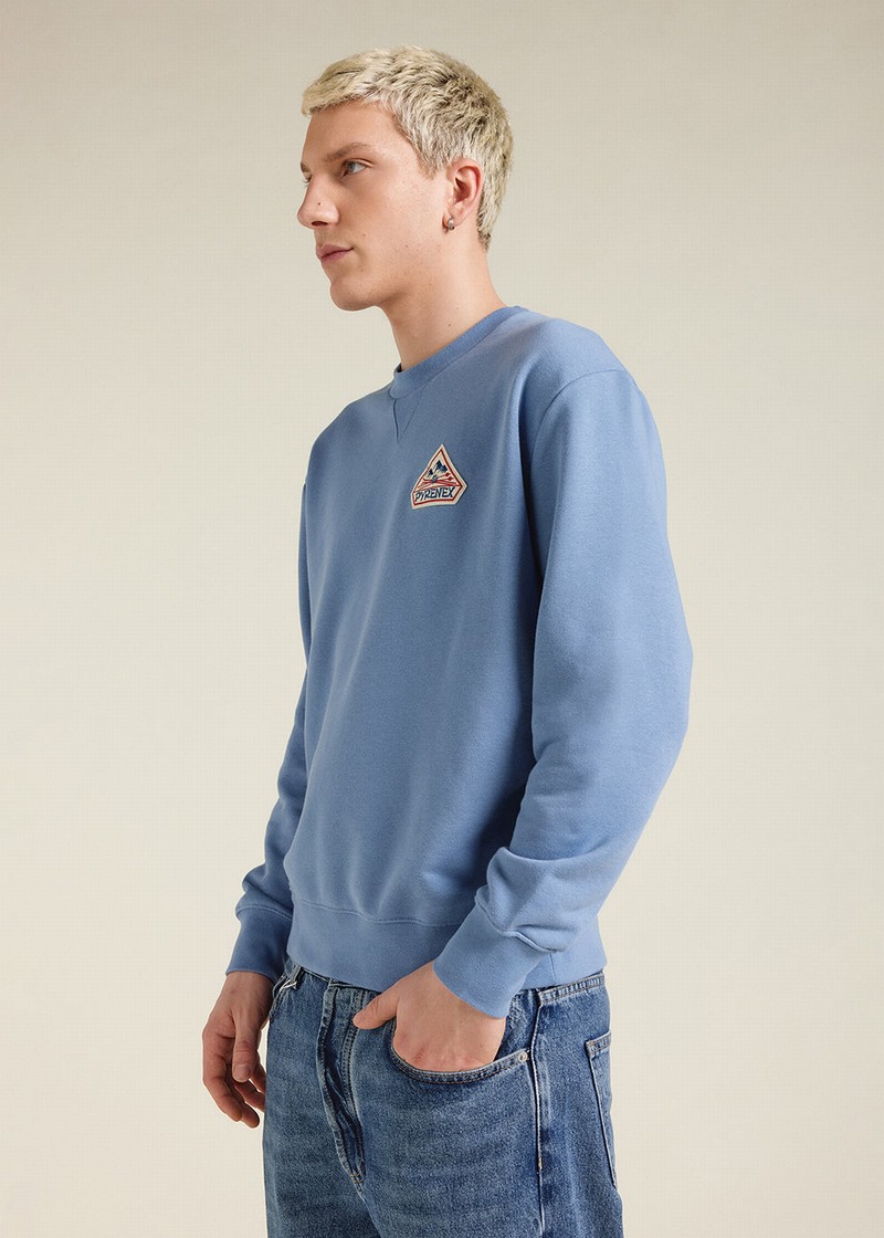 Men Pyrenex Phase Organic Cotton Sweaters Blue | HPM856M1271