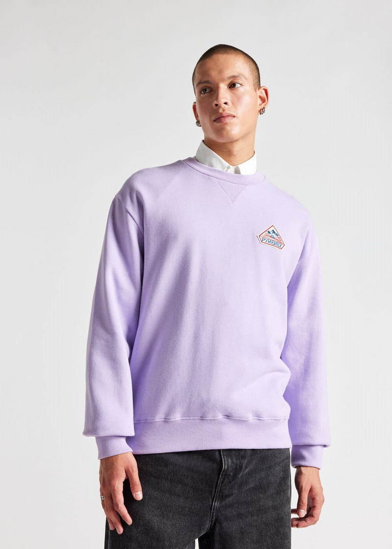 Men Pyrenex Phase Organic Cotton Sweaters Lavender | HZA745A1935