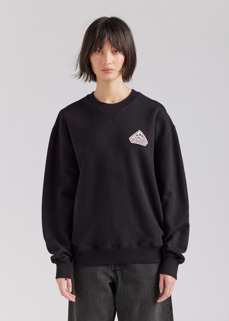 Men Pyrenex Phase Organic Cotton Sweaters Black | HXK588K3500