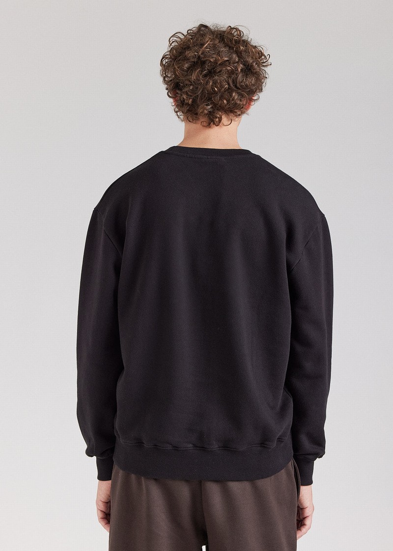 Men Pyrenex Phase Organic Cotton Sweaters Black | HXK588K3500