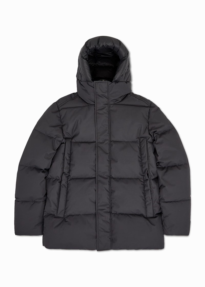 Men Pyrenex Phenix Hooded Down Jackets Black | HYA802A4302