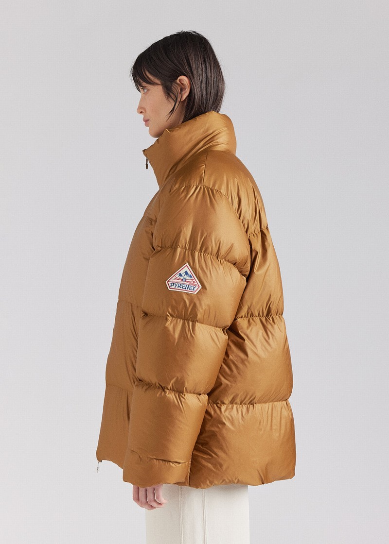 Men Pyrenex Shift Down Jackets Brown | HPO344O1961