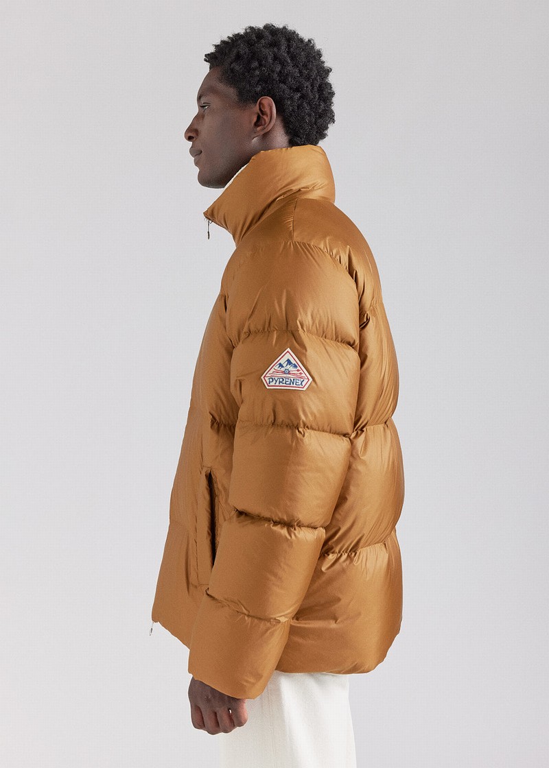 Men Pyrenex Shift Down Jackets Brown | HPO344O1961