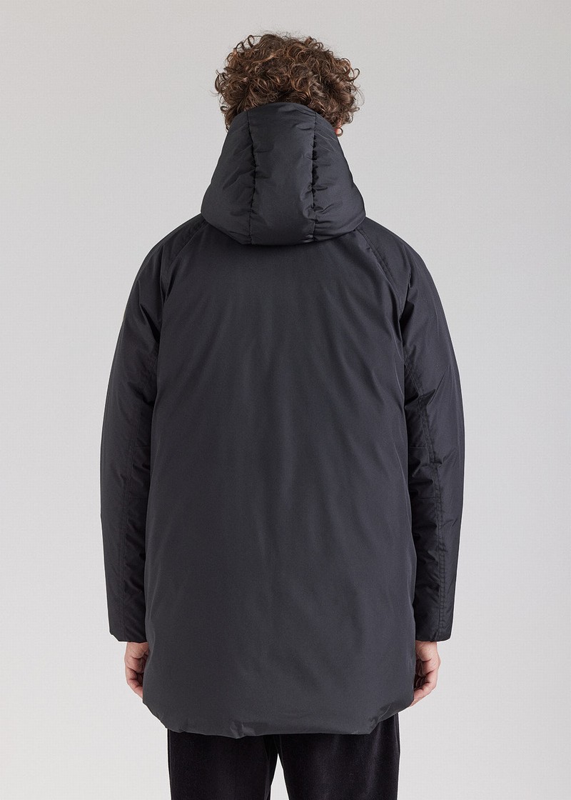 Men Pyrenex Spark Hooded Warm Down Parka Black | HGN720N7181