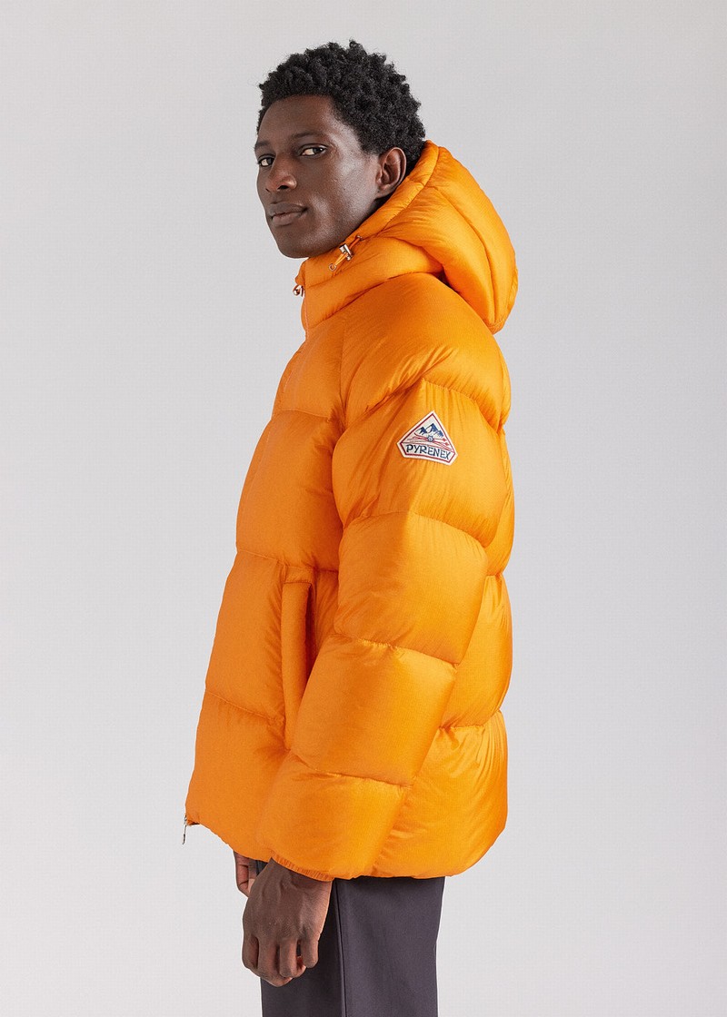 Men Pyrenex Sten Ripstop Cadium Down Jackets Yellow | HOF169F8338