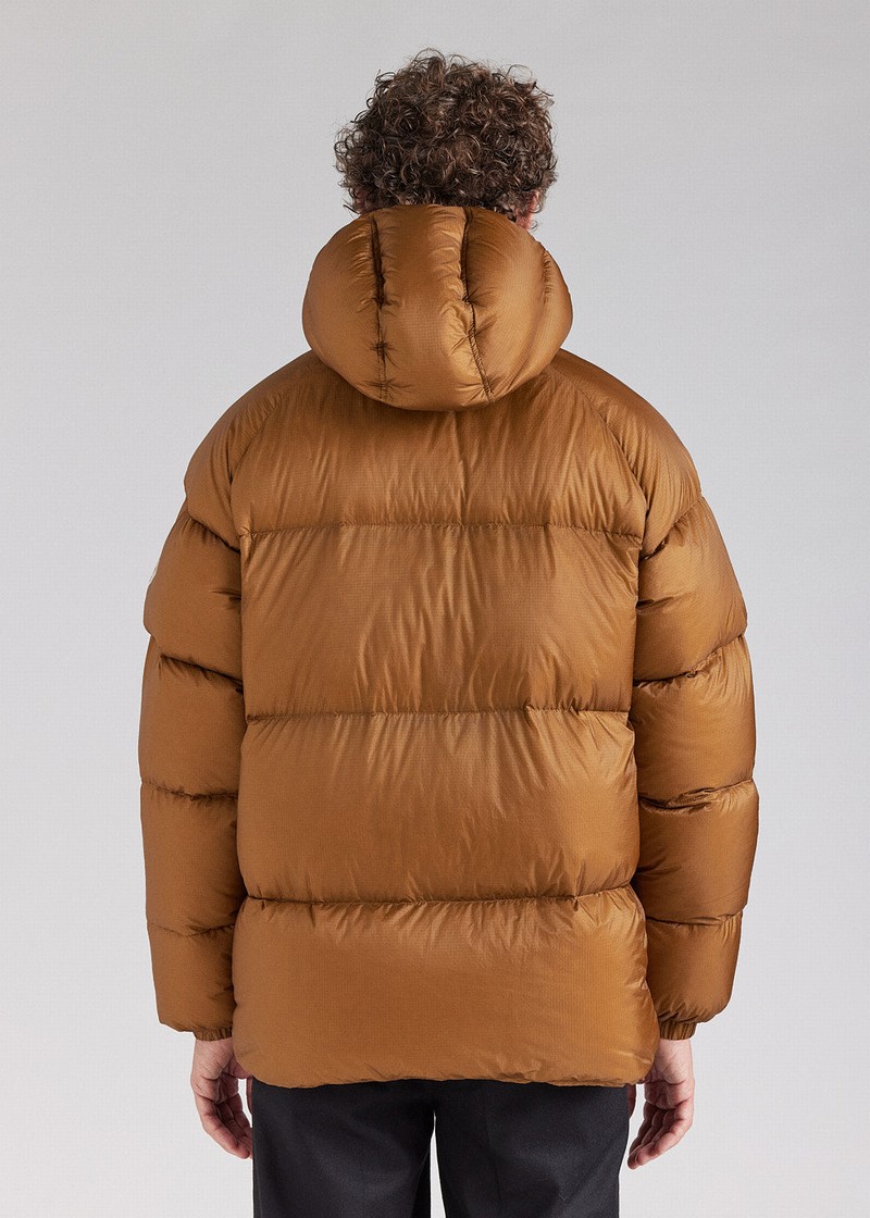 Men Pyrenex Sten Ripstop Down Jackets Brown | HFS395S3374