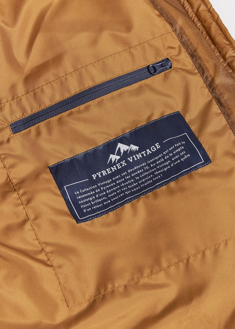 Men Pyrenex Sten Ripstop Down Jackets Brown | HFS395S3374