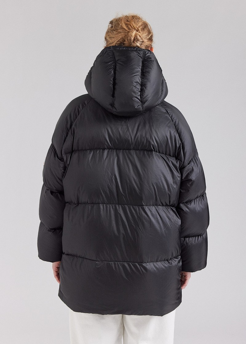 Men Pyrenex Sten Ripstop Hooded Down Jackets Black | HVU623U5508