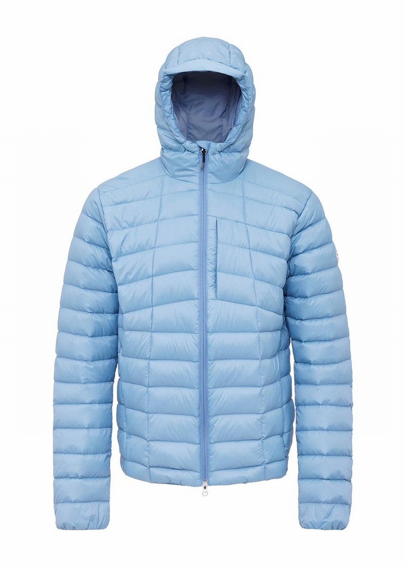 Men Pyrenex Zenith Lighweight And Packable Hooded Down Jackets Blue | HUL716L1684