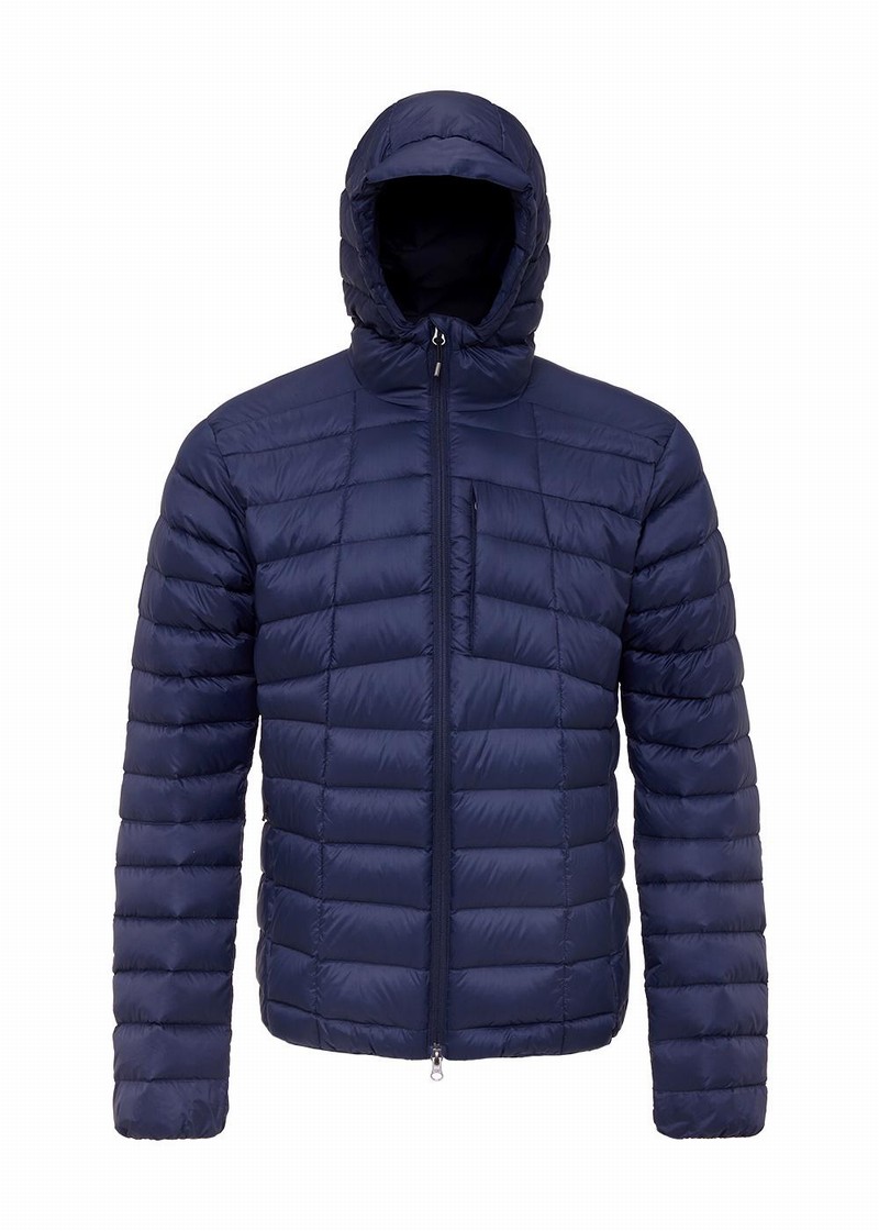 Men Pyrenex Zenith Lighweight And Packable Hooded Down Jackets Navy | HWH312H7580