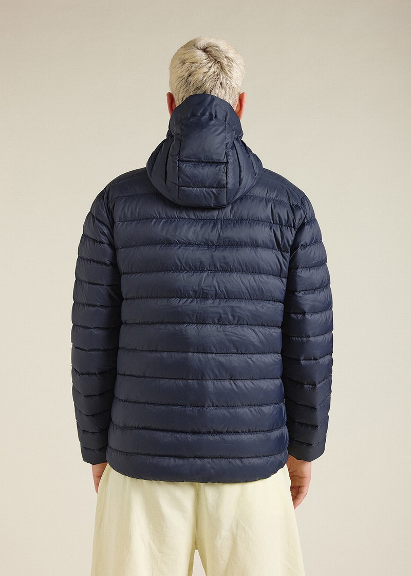 Men Pyrenex Zenith Lighweight And Packable Hooded Down Jackets Navy | HWH312H7580