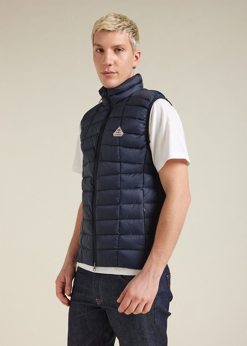 Men Pyrenex Zenith Lighweight And Packable Down Vest Navy | HKJ266J2214