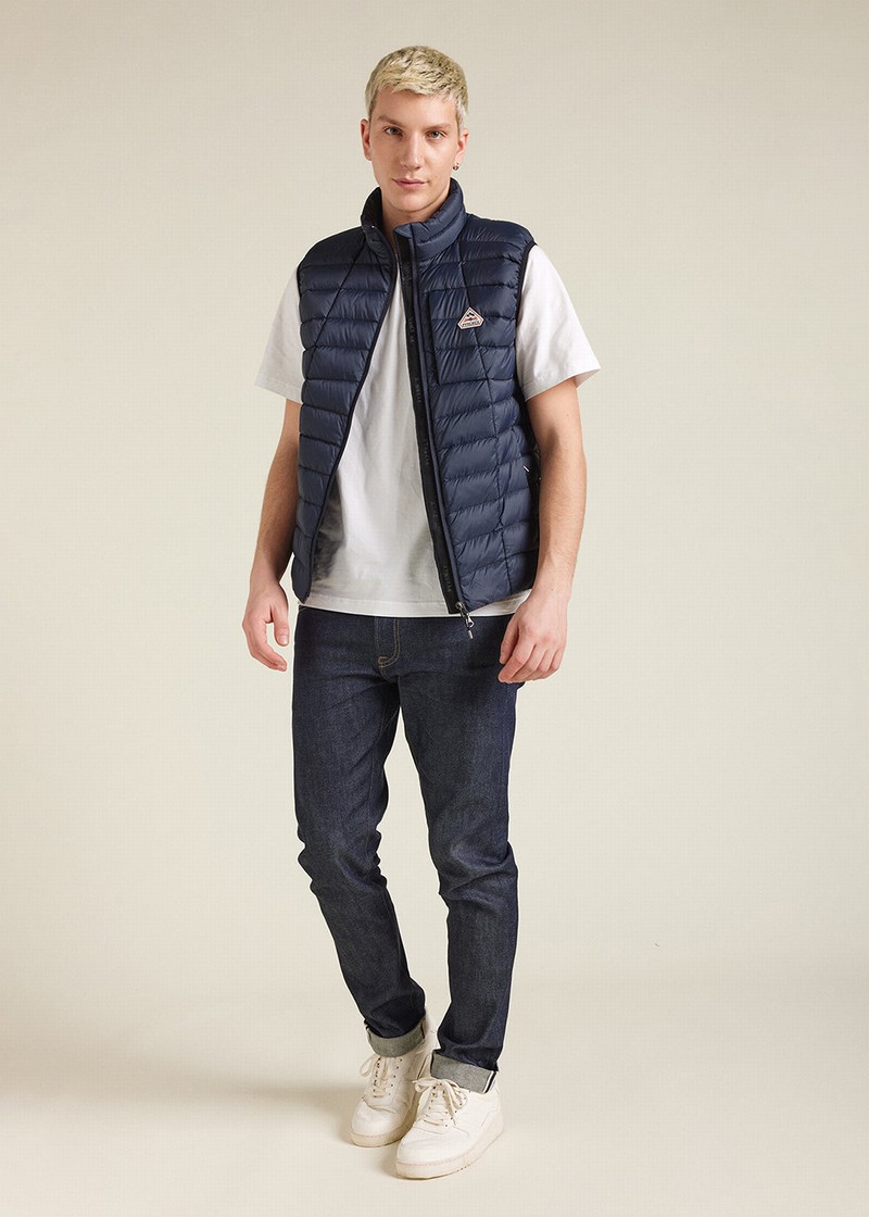 Men Pyrenex Zenith Lighweight And Packable Down Vest Navy | HKJ266J2214