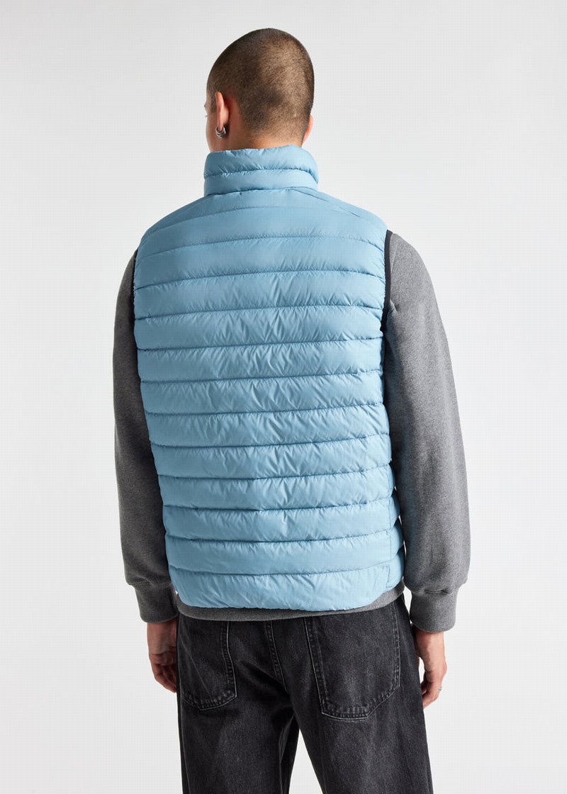 Men Pyrenex Zenith Lighweight And Packable Down Vest Blue | HCH636H7695